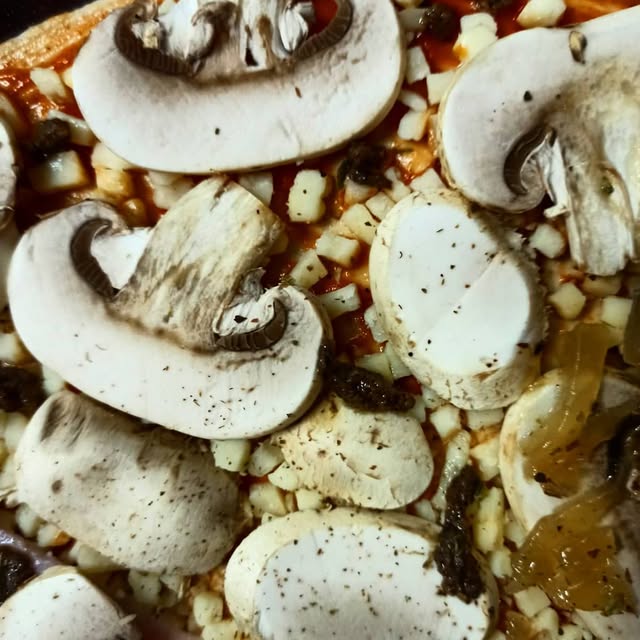 Pizza de champiñones
